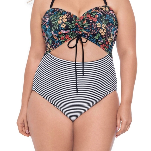 Time and Tru Other - Time AND Tru one pice swim suit 2x NWT